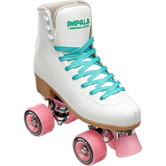 NEW Impala Roller Skate Aqua Pink VEGAN Leather Women's Size 9 Approved Skates NEW Impala Roller Skate Aqua Pink VEGAN Leather Women's Size 9 Approved Skates